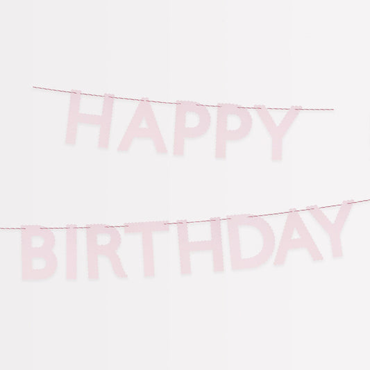 Pink Happy Birthday Garland