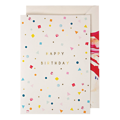 Marble Birthday Garland Card