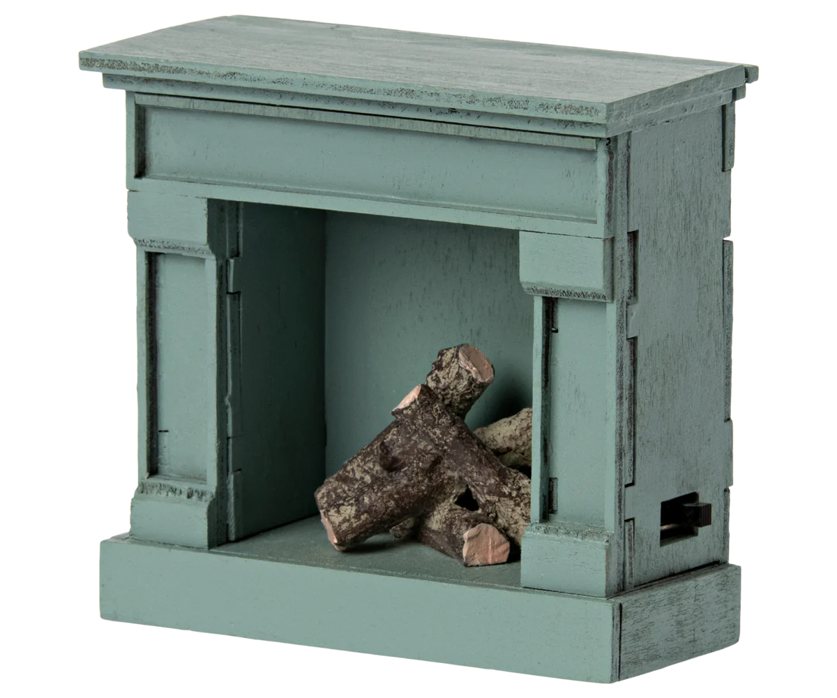 Fireplace, Mouse- Blue