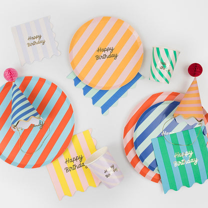 Stripe Party Bags (x 8)