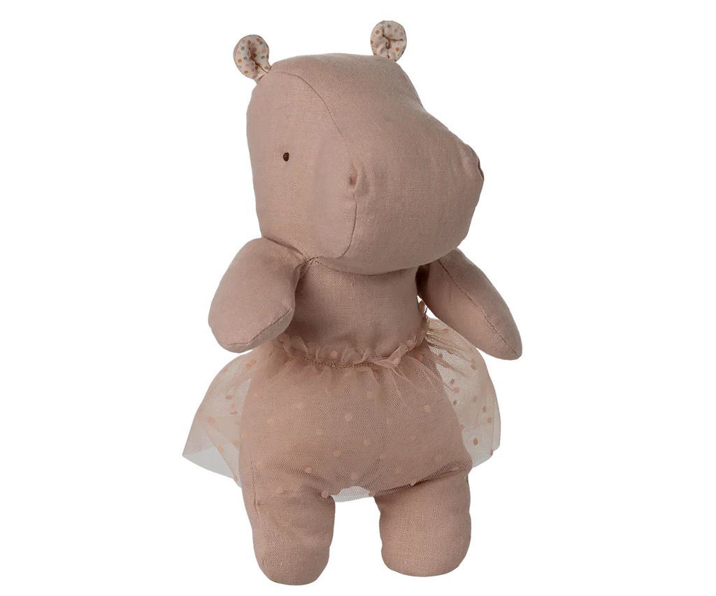 Hippo with Skirt Soft Rose - Small