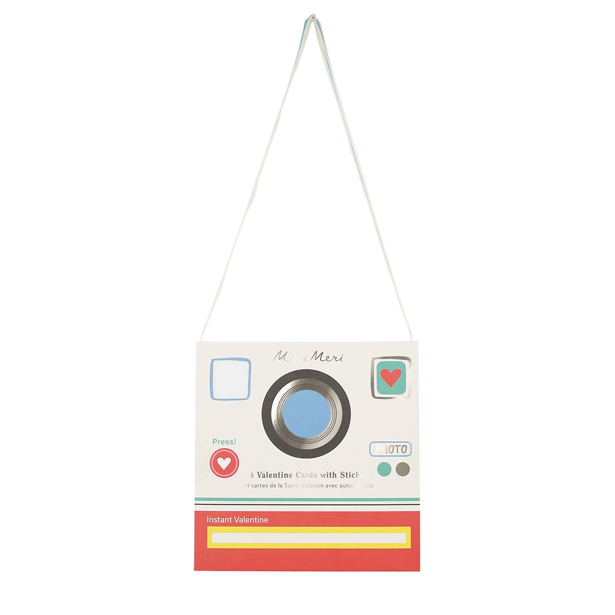 Instant Camera Kids Valentine's Cards & Stickers Set (x 24)