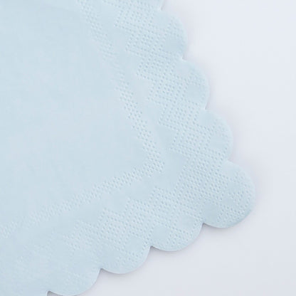 Summer Sky Blue Large Napkins (x 16)