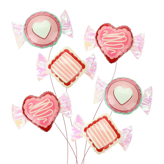 Valentine's Candy Heart Balloons (set of 6)