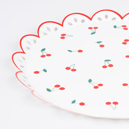 Cherry Pattern Side Plates (x 8)
