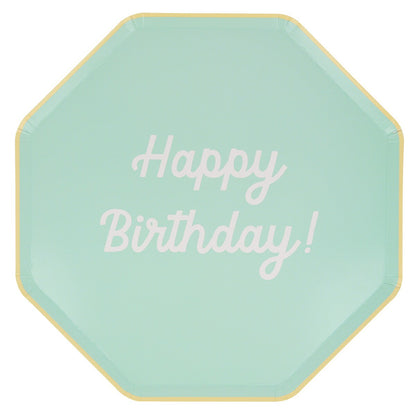Mixed Happy Birthday Dinner Plates (x 8)