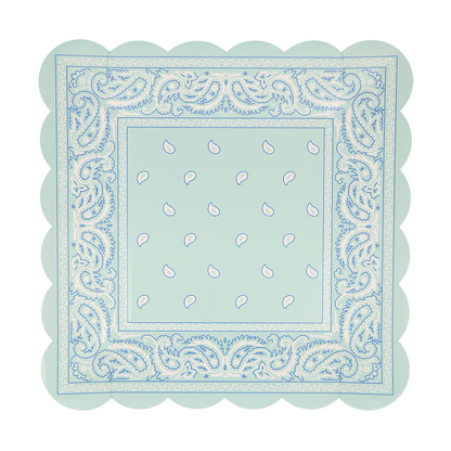 Western Bandana Square Plates (x 8)