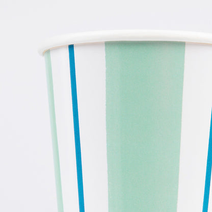 Preppy Stripe Cups (x 8)