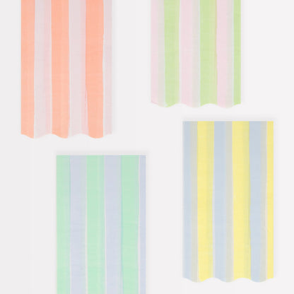 Pastel Stripe Guest Towels (x 16)