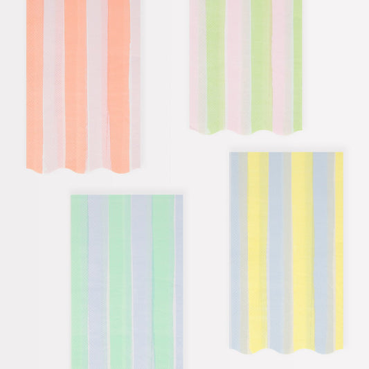 Pastel Stripe Guest Towels (x 16)