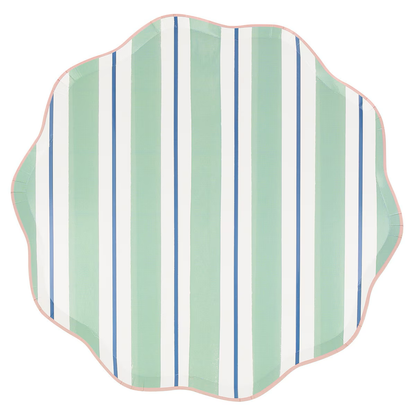 Preppy Stripe Dinner Plates (x 8)