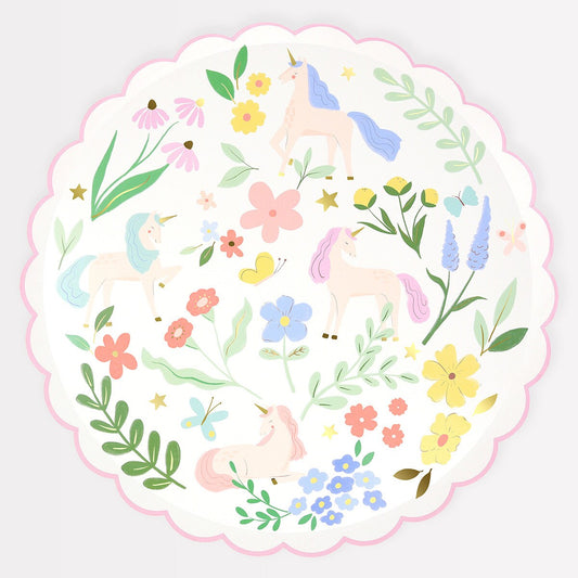 Meadow Unicorns Dinner Plates (x 8)