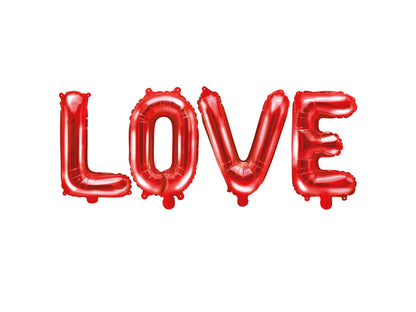 Foil Balloon LOVE, 55.1X13.8IN, Red