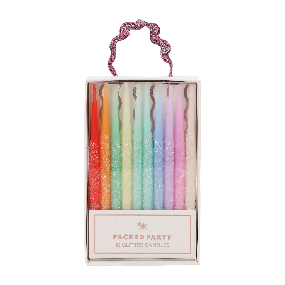 Glitter Wishes Rainbow Birthday Candle Set