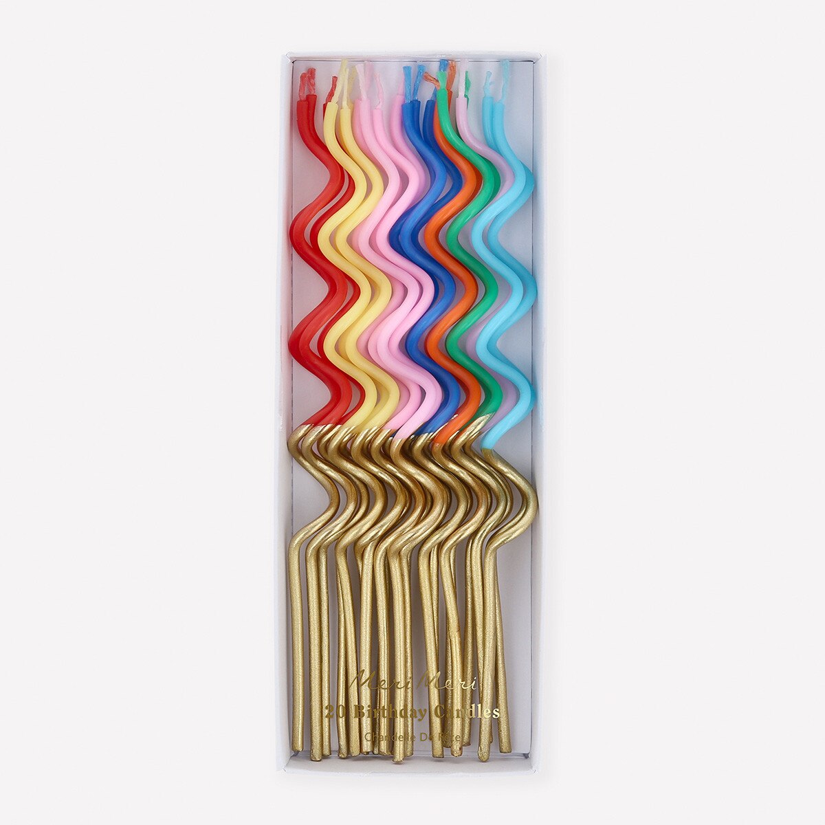 Gold Dipped Swirly Candles (x 20)
