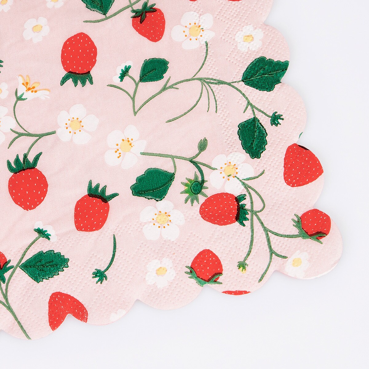 Strawberry Pattern Large Napkins (x 16)