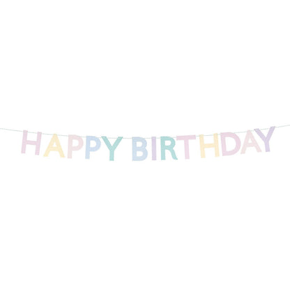 Scallop Pastel Happy Birthday Garland