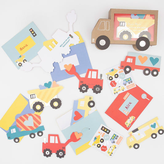 Truck Kids Valentine's Card Set (x 24)