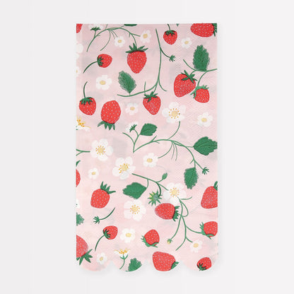 Strawberry Pattern Guest Towels (x 16)