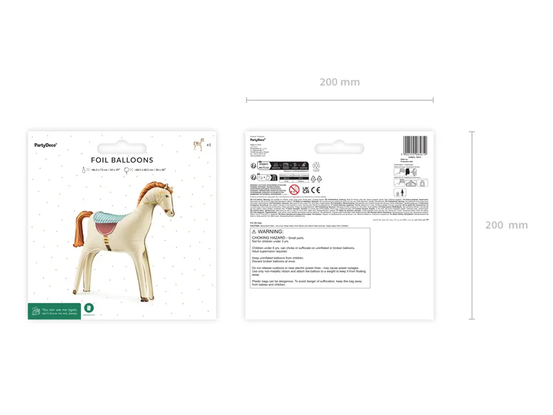 Foil Balloon Horse (86.5X73CM)