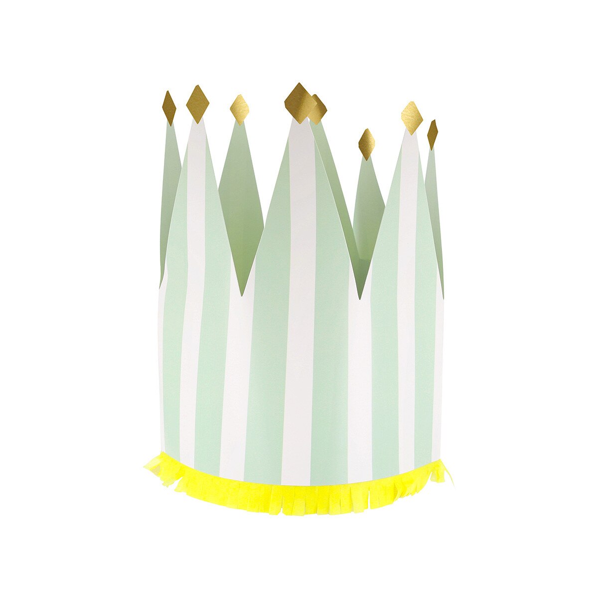 Striped Party Crowns (x 8)