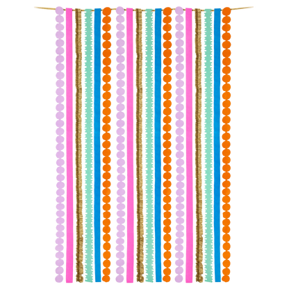Multicolored Party Streamer Set