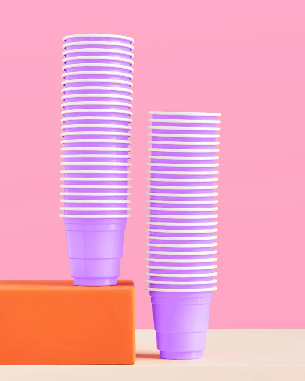 Lavender Plastic Shot Glasses, Bach Decor, Bday Supplies