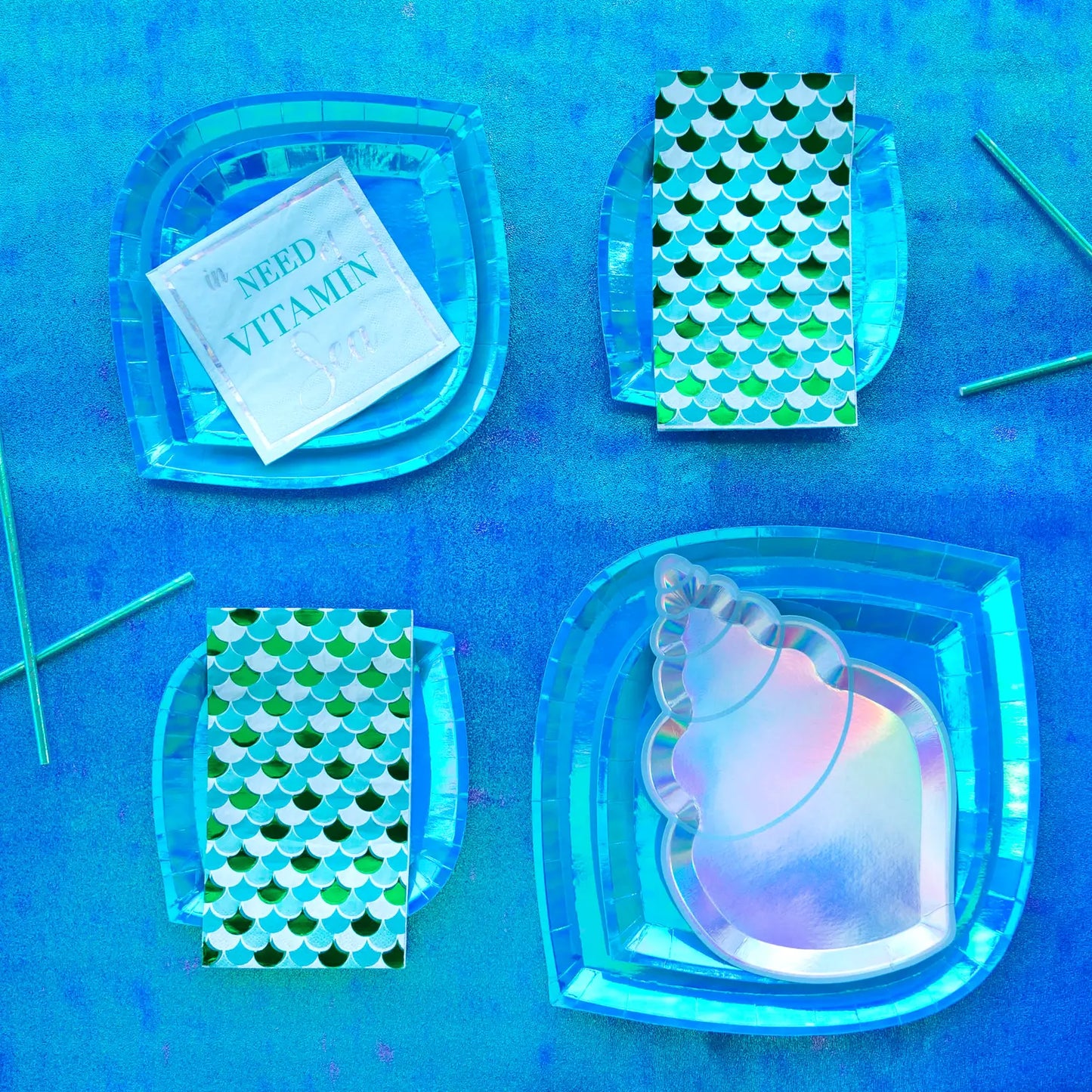 Posh Bubble Mint Plates - 3 Size Options - 8 Pk.