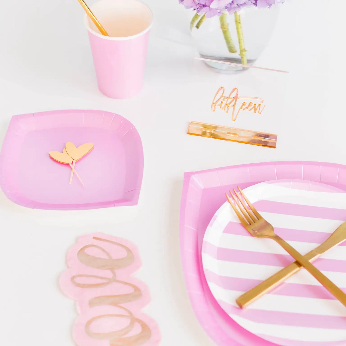 Posh PinkAholic Plates - 3 Size Options - 8 Pk.