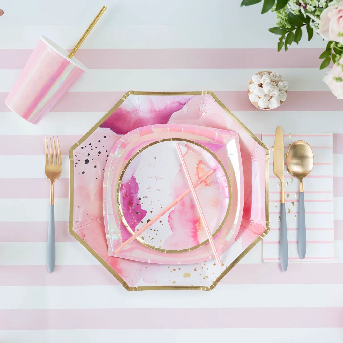 Pretty in Pink Charger Plates - 8 Pk.