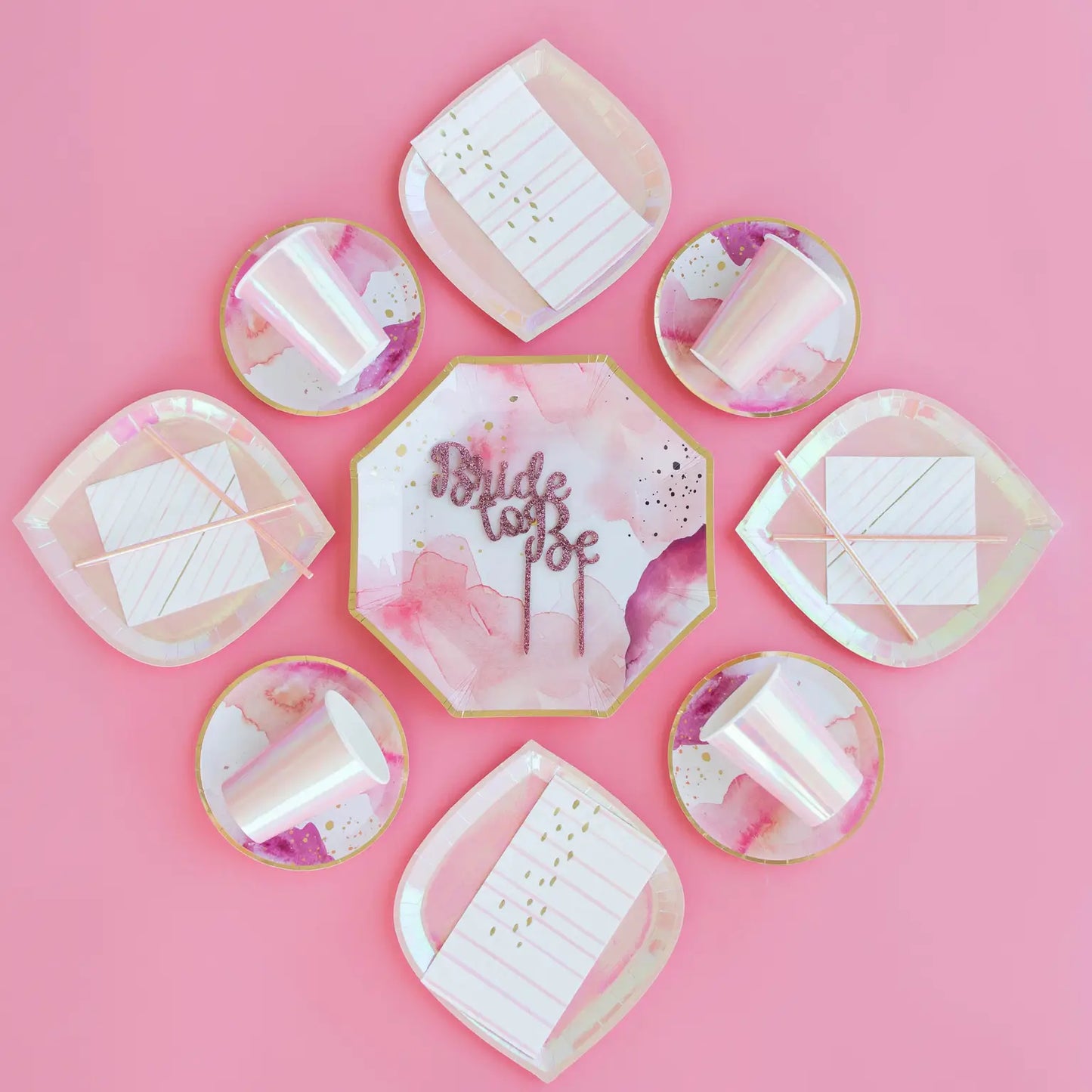 Pretty in Pink Dessert Plates - 8 Pk.