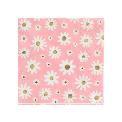 Peace & Love Daisy Large Napkins - 16  Pack