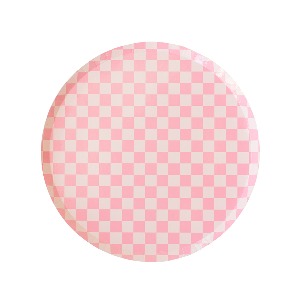 Check It! Tickle Me Pink Plates - 8 Pk.