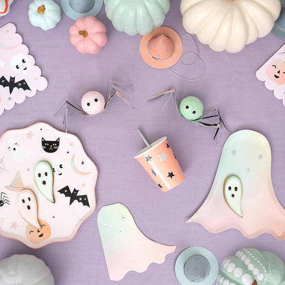 Pastel Halloween Star Pattern Cups (Set of 8)