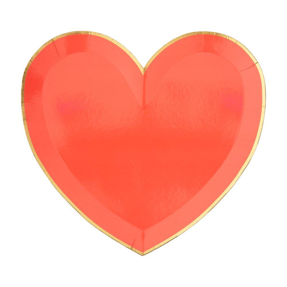 Party Palette Heart Large Plates (set of 8)