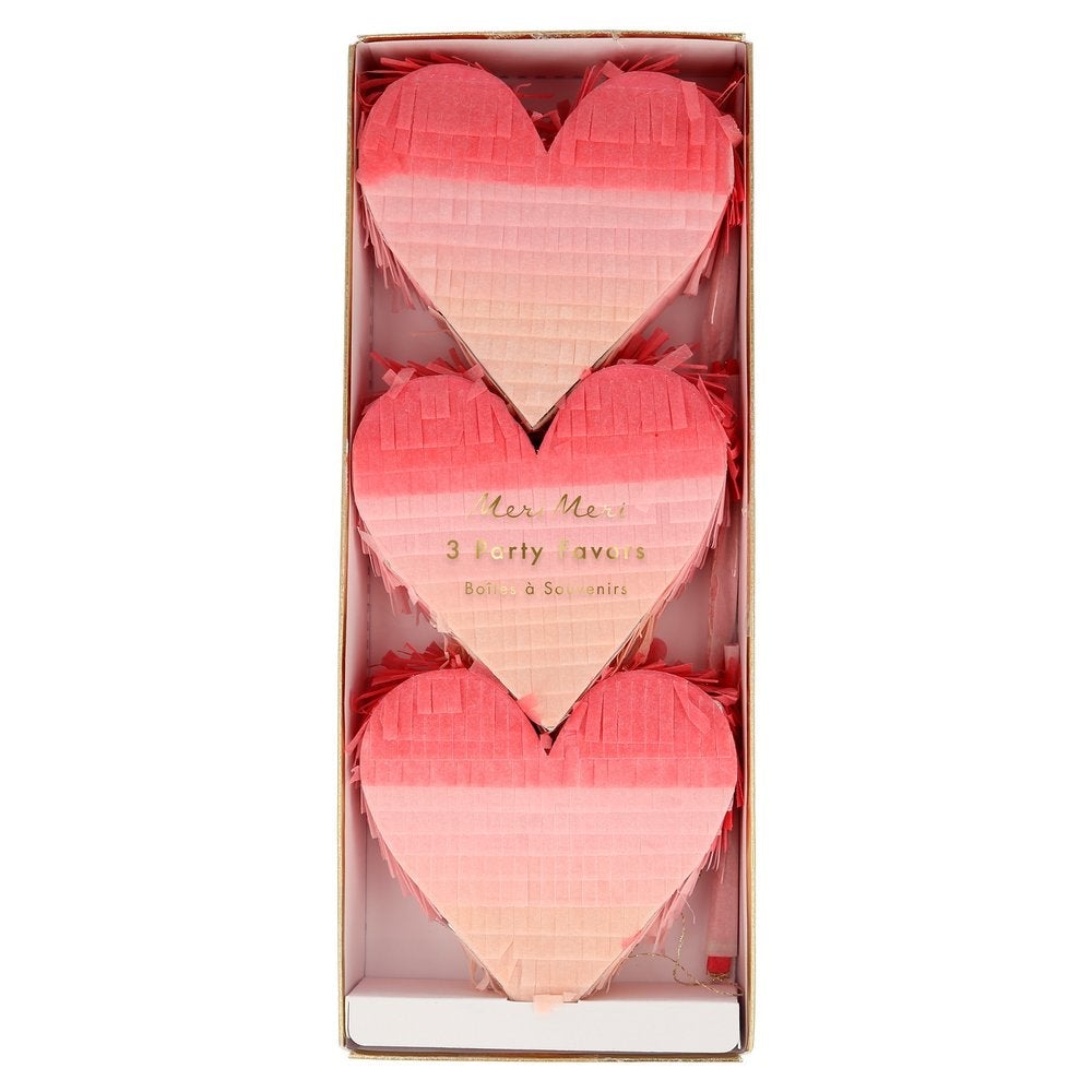Ombre Heart Pinata Favors (set of 3)