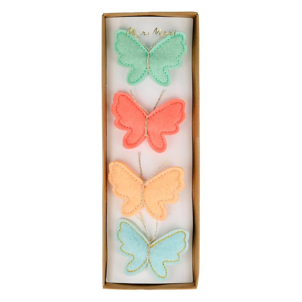 Felt Butterfly Hair Clips (set of 4)