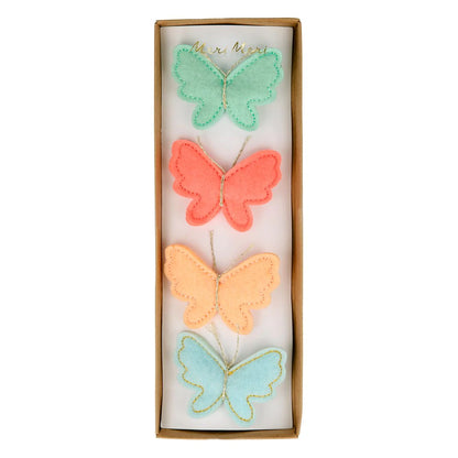 Felt Butterfly Hair Clips (set of 4)