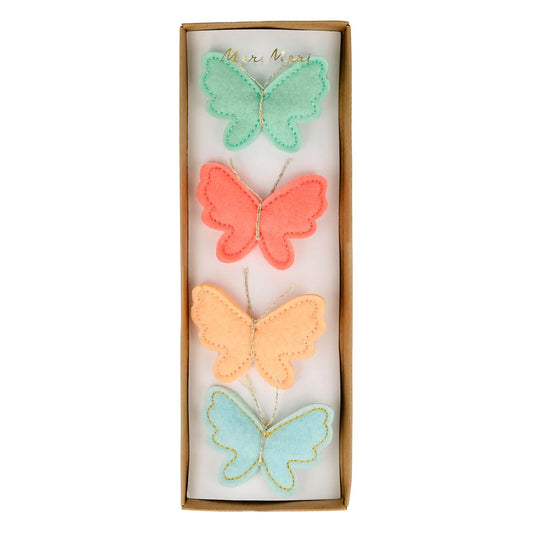 Felt Butterfly Hair Clips (set of 4)