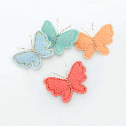 Felt Butterfly Hair Clips (set of 4)
