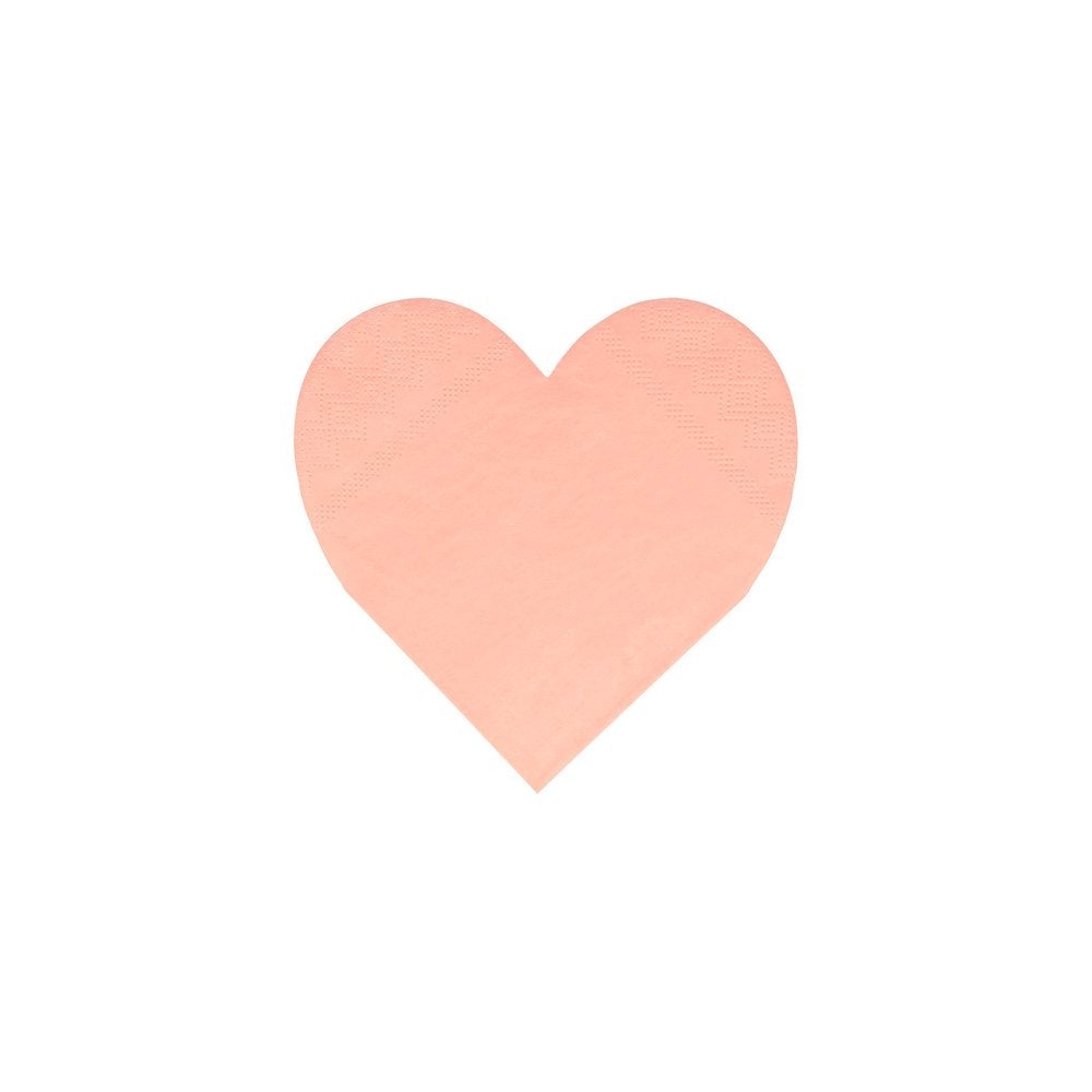 Pink Tone Small Heart Napkins (set of 20)
