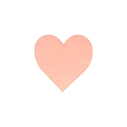 Pink Tone Small Heart Napkins (set of 20)