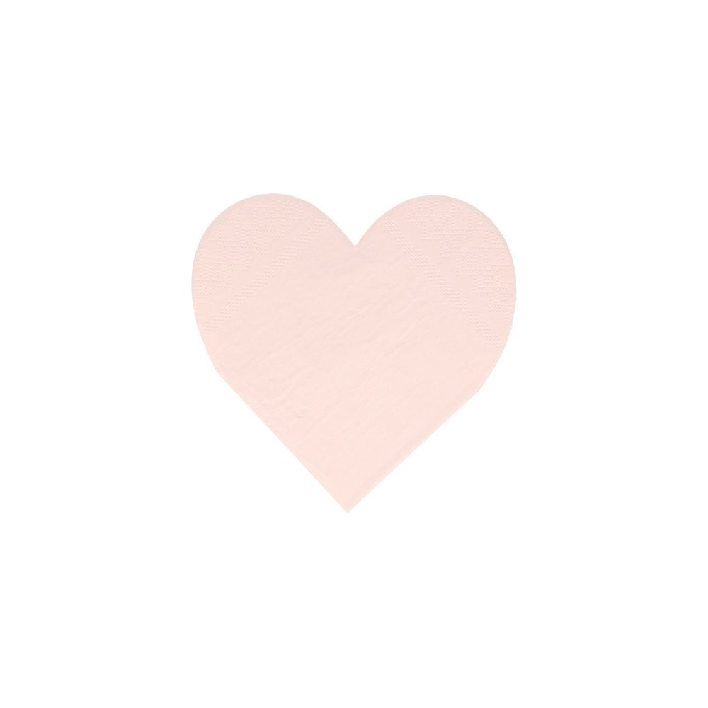Pink Tone Small Heart Napkins (set of 20)