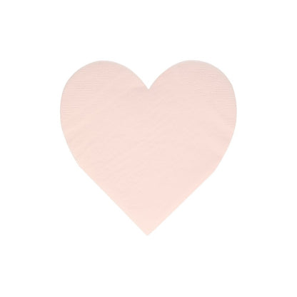 Pink Tone Large Heart Napkins (set of 20)