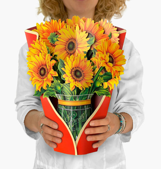 Sunflowers (8 Pop-up Greeting Cards)