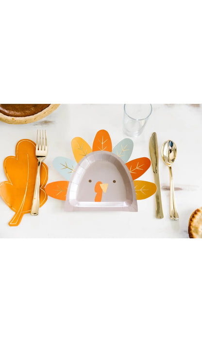 Harvest Turkey Shaped 9” Plate