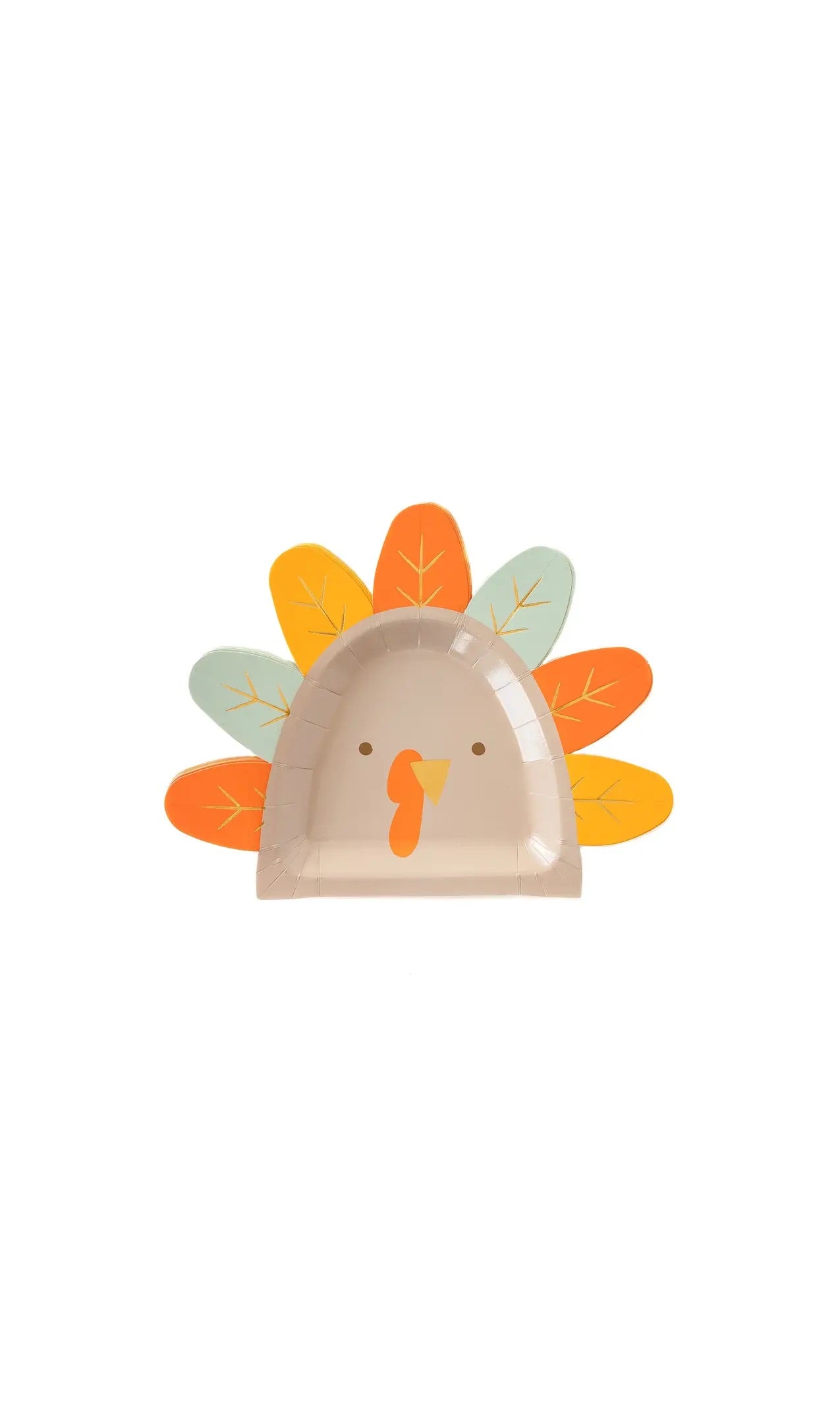 Harvest Turkey Shaped 9” Plate