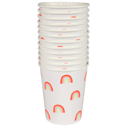 Neon Rainbow Party Cups