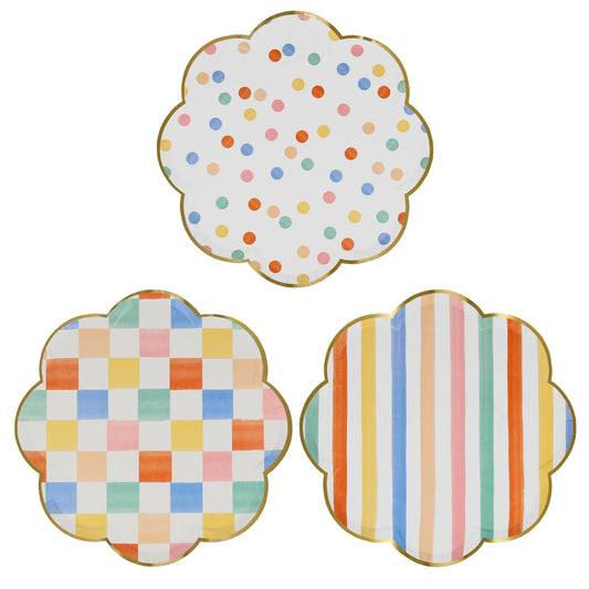 Colourful Pattern Dinner Plates