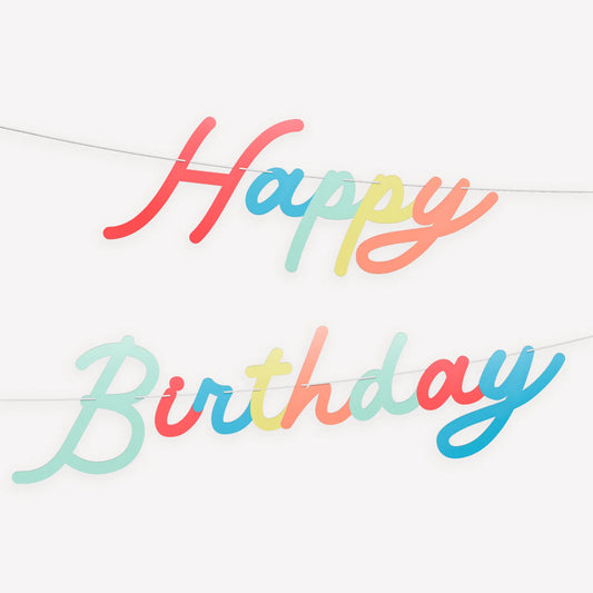 Bright Happy Birthday Garland Set